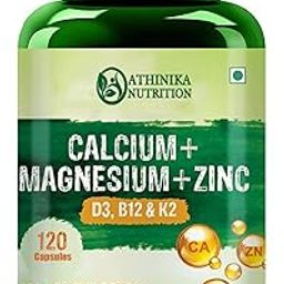 Calcium Magnesium Zinc Vitamin D3 & B12-120 Vegetarian Tablets-4