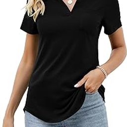 Women's Polo Shirts Short Sleeve Work Tops Business Casual Summer Tops Fashion 2023 Collared Blouses-image-44