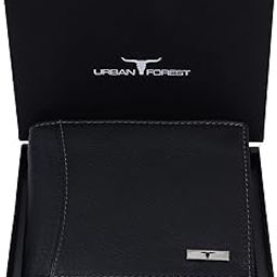 Oliver Black Leather Wallet for Men, 6 Card Slot-30