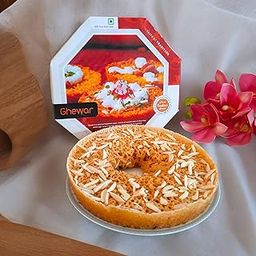 SweeDesi Jaipur Ghewar Indian Sweets Mithai Prepared in Desi Ghee | Rajasthan's Famous Sweet Ghevar | 1 Piece, 350~380gms | Shark Tank India Brand-image-69