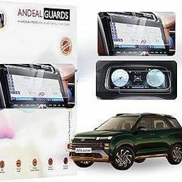 HYUNDAI ALCAZAR Infotainment & Instrument Cluster Screen Protector Combo - Hyundai Alcazar Car Accessories Screen Protector - Combo (GLOSSY FINISH)-image-2