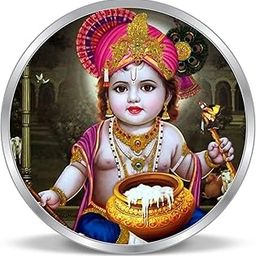 Precious Moments BIS Hallmarked Silver Coin Ladoo Gopal Krishna 999 Pure available in 10,20,50,100 gram.-image-51