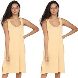 Knee-Length Cotton Slips for Women Maxi Nighty Slip 3/4 Slip Short Nighty Comfortable Cotton Night Slip for Women-image-32