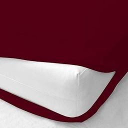 Edenwald Waterproof Mattress Protector King Size 78x72x10 Depth, Maroon, Zipper Encasement With Zip Chain, Protection Against Kid's Urine-image-4