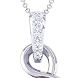 92.5 Sterling Silver Designer Real Pearl Pendant with Chain Gift for Women and Girls-image-85
