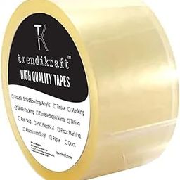 TRENDIKRAFT 3 inch X 65 meter Pack of 1 Transparent BOPP Packing Clear Cello Tape with Durable Materials Self Adhesive Heavy Duty Tep Roll Ideal For Packaging Boxes-image-15