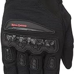 Royal Enfield Urban Hustler V2 Riding Gloves 100% Polyester Air Mesh for Ventilation | TPR Knuckle Protectors | Microsuede Grip Patch | Poly Stretch Fabric for Better Flexibility Black XL 23CM-image-11