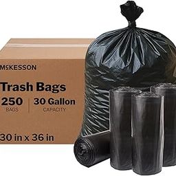 McKesson Trash Can Liners, Heavy Duty - Star-Sealed Bottom, 0.58 mil - Black, 30 gal Capacity, 30 in x 36 in, 250 Count-14