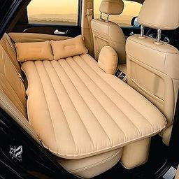 NETYLON Car Air Bed with Electric Pump & 2 Air Pillows Travel Mattress for Backseat Ideal for Camping, Pool, Beach, Trips, Kid Picnic & Outdoor Relaxation Universal Fit for All Cars (Beige)-image-26