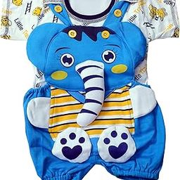 Baby Boy's & Baby Girl's Jumbo The Elephant Dungaree For 0-6Months Baby || Dress Clothes For Baby Boy And Baby Girl (Blue, 0-6 Months) Cotton-image-47