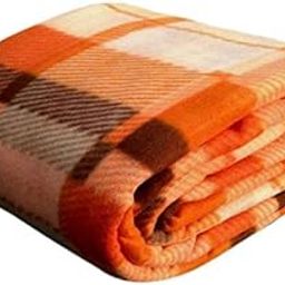 MORADO Double Bed Woollen Fabric Quilt Cover/Duvet Cover/Rajai Cover/Blanket Cover for Winters (90X100 Inches, Orange), 200 Tc, 1 Count, Zip, Checkered-image-37