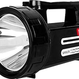 FOS ABS LED Search Light 5W (Range Upto 600 m) Rechargeable Handheld Torch, Black (Model: Superlite)-picture-42