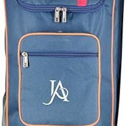Cricket Kit Bag, Full Size, Navy Blue with Orange Trim, Multiple Compartments-image-70