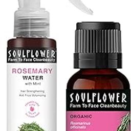 Soulflower Rosemary Water Hair Spray with Mint (100 ml) Rosemary Essential Oil (10 ml) For Hair Growth, Hair Fall Control, Hair Damage Protection, Anti Frizz | Hair Care Combo for Men & Women-picture-6