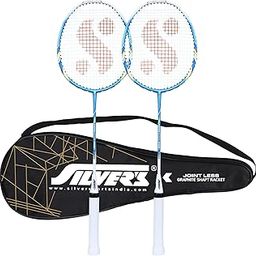 Silver's Graphite Shaft Jointless Phantom Badminton Kit (2 Racquets with Full Cover)(Blue/White)-picture-23