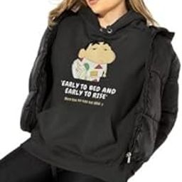 Early to Bed Shinchan Meme Print Full Sleeve Hoodie with Front Pocket for Men and Women-image-71