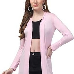 Women Long Shrug in Full Sleeve Front Open-image-45