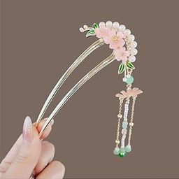 GODFLY Hair Stick For Juda Bun, U Shape Hair Pin For Women, Alloy Hair Stick With Pearl Tassel For Long Thick Hair, Hair Accessory For Girls Updo, Hair Bun Clip Chopstick Pin – 1 Pc-image-26