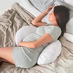 VRINDAKUL Full Body Maternity Pillow with Removable Washable Cover – Ultra-Soft Ergonomic Pregnancy Pillow for Ultimate Comfort, Providing Back, Belly, and Leg Support for Sleeping and Relaxation-image-7