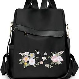 2025 Fashion Travel Student Girls Embroidery School Backpack National Style Oxford Small Capacity Women's Bag Korean Version of Fashion Simple Anti-theft Travel Backpack-image-49