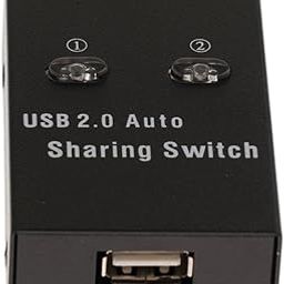 MERISHOPP Usb 2.0 Manual Sharing Switch Kvm 2 Port Hub Compatible With Pc Scanner Printer Black-11
