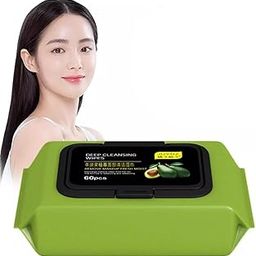 Makeup Removing Disposable Wipes – Super Soft Face Cleansing Wipes with Gentle Cleansers for Easy Makeup Removal (Green, 60 Pcs) Pack of 1-image-13