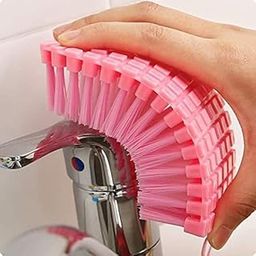 Flex Cleaning Brush, Plastic Flexible Cleaning Brush, Scrubber Brush Bathroom and Kitchen, Dish Brush for Home Sink, Kitchen, Bathroom Tiles, Floor, Taps, and Cloths Washing (Multicolour)-25