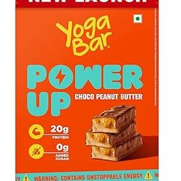 Yogabar Power Up 20g Protein Bar (5 Bars, Choco Peanut Butter, No Added Sugar) | Least Net Carbs | Zero Added Sugar Protein Bars | High Protein Blend - Whey Protein Concentrate, Isolate, Peanuts & Soy | Healthy Protein Snacks-19