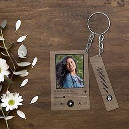 Spotify Key chain 2 In 1 With Song Code & Photo | Personalized Gifts | Size (45 X 70 mm)-image-80