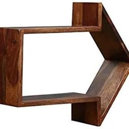 OGESTA Rustic Wood Floating Shelves Wall Mounted Farmhouse Wooden Wall Shelf for Bathroom Kitchen Bedroom Living Room Set of 3 Dark Brown-image-41