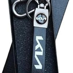 Leather Keychain Compatible With Kia Seltos | Sonet | Carens | Ev 6 Car- Make Your Car Unique And Stylish With This Keyring, Black-image-41