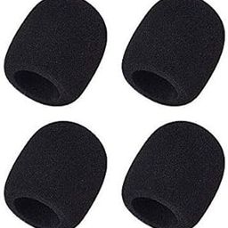 Brain Freezer 4 Pcs Handheld Stage Microphone Windscreen Foam Mic Cover Black-26
