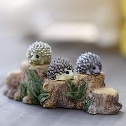 BHOOLU&GOOLU Cute Miniature Hedgehog for Dollhouse Decoration (Multicolour) -10 Pieces-23