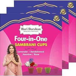 Hari Darshan Natural Four-in-One Sambrani – 36 Cups | Lavender Sandalwood Jasmine Rose | Pure Sambrani Dhoop for Pooja Havan Home Use | Long-Lasting Aroma for Daily Rituals (Pack of 3, 12 Each)-picture-25