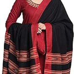Women Winter Black Kullu Shawl | Winter Black Shawl For Ladies-picture-24