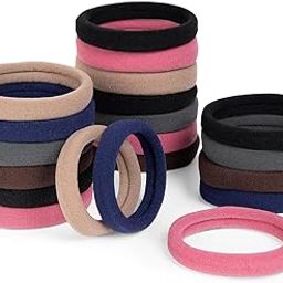 Radhu & Kabby Soft Seamless Hair Rubber Bands | Strechable Band | Ponytail Holders | Elastic Hair Ties For Girls | Non-slippery | Same as Pic | Pack of 20-image-30