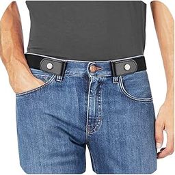 No Buckle Stretch No Show Belt for Men 1.38 inches Wide, Buckless Invisible Elastic Belt for Jeans Pants by WHIPPY-image-28