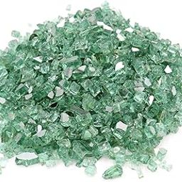 Green Fire Glass, 10 Pounds of ½ in. Premium Tempered Fire Pit Glass, Reflective Fireglass for Fire Pit, Fire Table, Fireplace, Natural Gas and Propane, Fire Glass Pellets Rocks, High Luster Glass-image-63