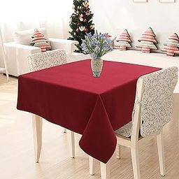 AIRWILL Cotton Solid Pattern Square Table Cover - 2 Seater (Maroon, 36x36 inches, Pack of 1)-20