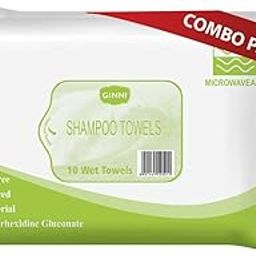 Ginni Shampoo Towels | No-Rinse Hair Cleansing | Ph Balanced, Alcohol-Free, and Antibacterial | Perfect for Travel, Patients, or Instant Refresh | 10 Towels Per Pack, Pack of 2, 240mm X 300mm-16