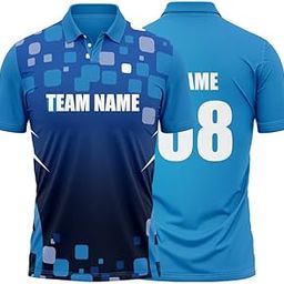 Cricket Polo Collar Sports Jersey for Men with Team Name, Name and Number Printed | Cricket t Shirts for Men Printed with Name | Cricket Jersey with My Name | DOdr1008-C01242023-C-POLO-42-image-31