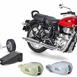 Barodian's Royal Style Enfield Classic Toy Diecast Model Motorcycle with Interchangeable Fuel Tanks, Build Kit, Red and Black Pull Back Action, Detailed Miniature Replica for Collectors and Enthusiasts Classic 350 Bullet Bike DIY Motorcycle [ Multicolor ]-image-18