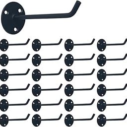 Wall Mount Display Hook 4 Inches 25 Pcs of Steel | Pegboard Hook for Display and Hanging in Showrooms, General Stores, Garment Stores, Mobile Shops (Black Powder Coated) (4 Inch) (Pack of 25)-32