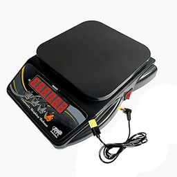 NIVAYO 10Kg Digital Kitchen Weighing Scale, Rechargeable Batteries, LCD Display with Auto Zero Tracking, USB Cable, Made in India (Black)-73