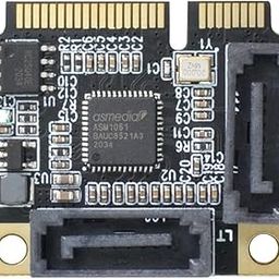 Ubervia Network Interface Cards - Mini PCIE PCI Express to SATA 3 Dual Ports Adapter Converter Hard Drive Extension Card-8