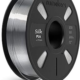 NUMAKERS Silk PLA 3D Printer Filament, 1.75mm, Dimensional Accuracy +/- 0.03 mm, 1 kg Spool (2.2 lbs), Compatible with Most FDM Printers (Silk Silver)-16