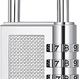 A & Y Traders Digit Brass Number Lock with Resettable Password Locks Combination Padlock for Small Bag, Travel Luggage (Multicolour)-image-1