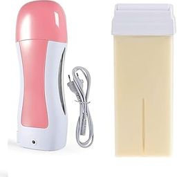 koccido Wax Heater Machine Roll on Wax Hair Removal Wax Kit Wax Heater Machine Wax Refill Waxing Kit for Women Wax (Pack of 2) (wax Roller Heater) (wax Heater Roller Waxing Kit)-16