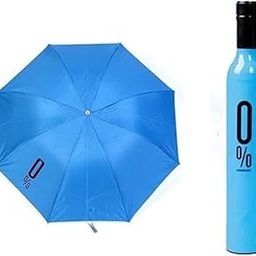 Windproof Double Layer Compact Umbrella with Bottle Cover – UV Protection & Rain Umbrella for Men, Women, and Kids, Multicolor-1