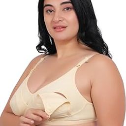 Womens Cotton Seamed, Non Paded, Non-Wired, Nursing Bra-image-73